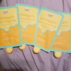 Pineapple piece popsicle masks